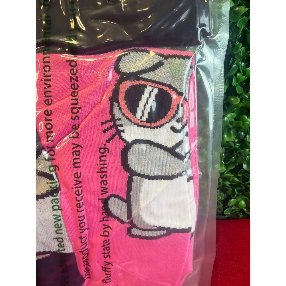 New 5 Pair Pack Cat Novelty Socks Women Gift Set Soft Cotton Blend  Gift